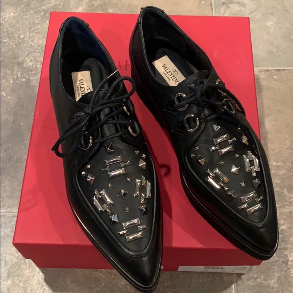 Valentino Garavani rockstud black platform 36